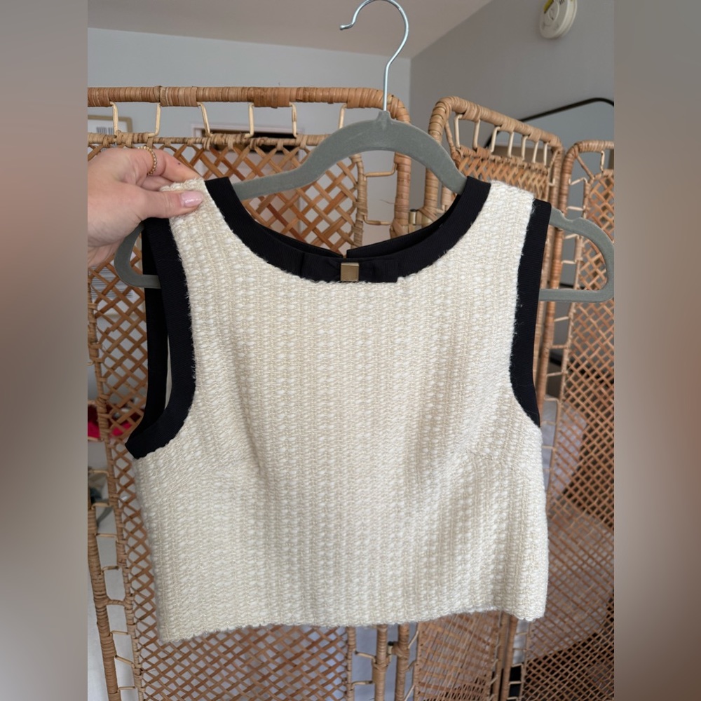 Black and White crop Ted Baker top